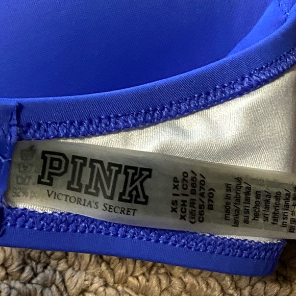 VS Pink V-Wire Push-up Bikini Top Size XS Bottom Suze Sm - Picture 2 of 4